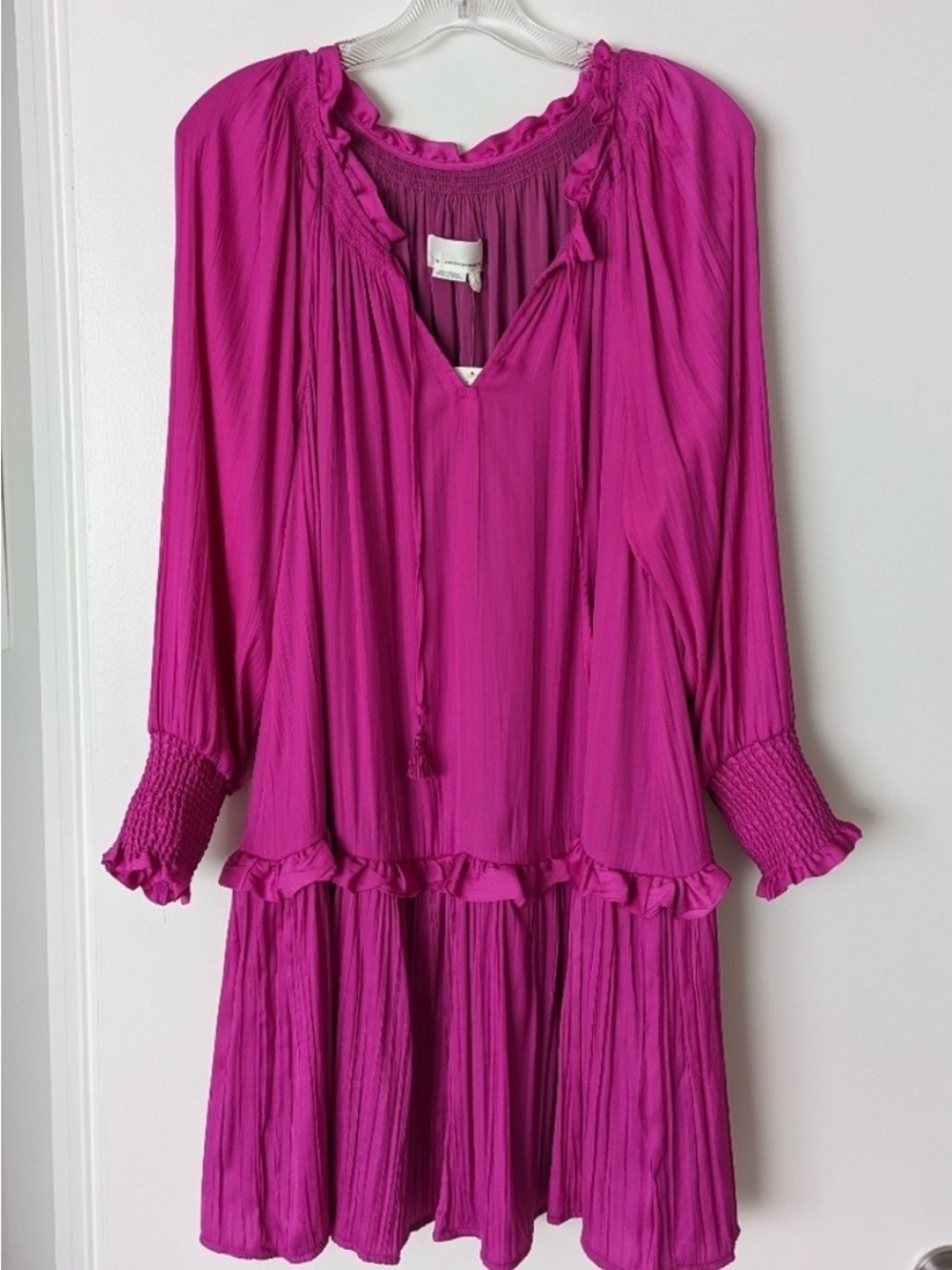 Anthropologie Fuchsia Pink Mini Dress